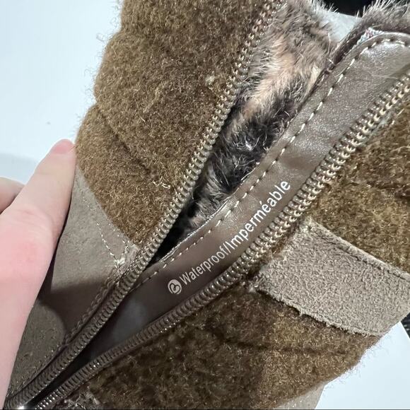 Blondo Women's Ankle Zip Vicky Leather Weatherproof Boot Buckle Dark Taupe 9.5 - Picture 12 of 14